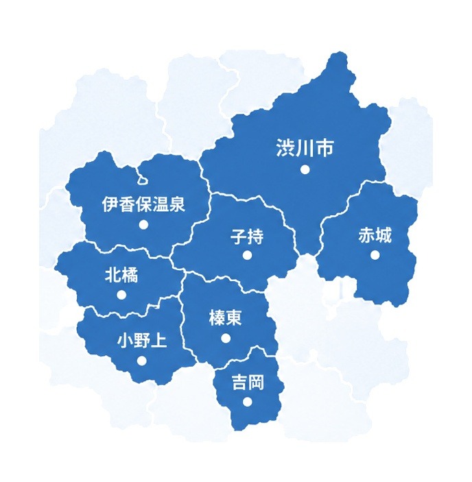 伊香保温泉エリア対応マップ