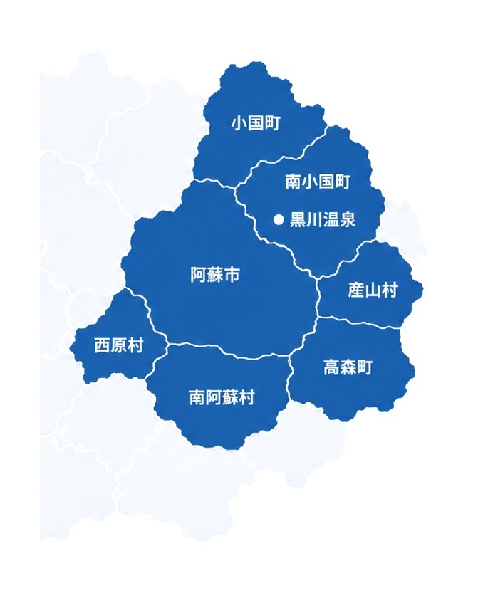 黒川温泉エリア対応マップ
