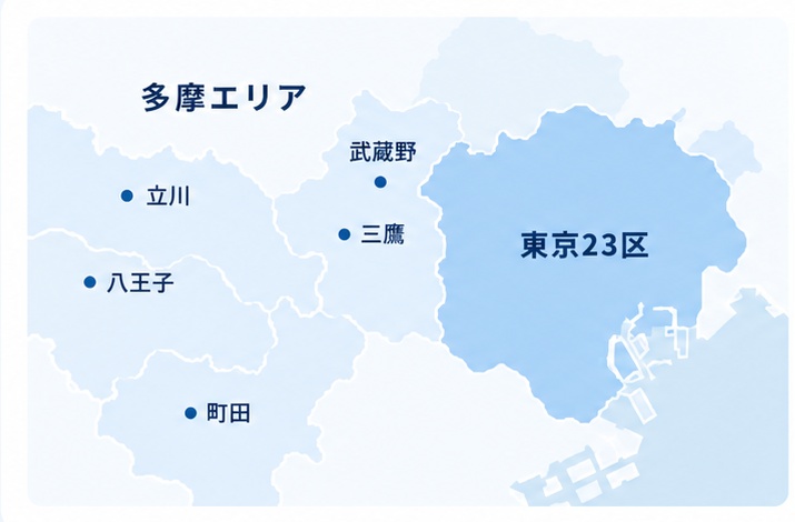 東京エリア対応マップ