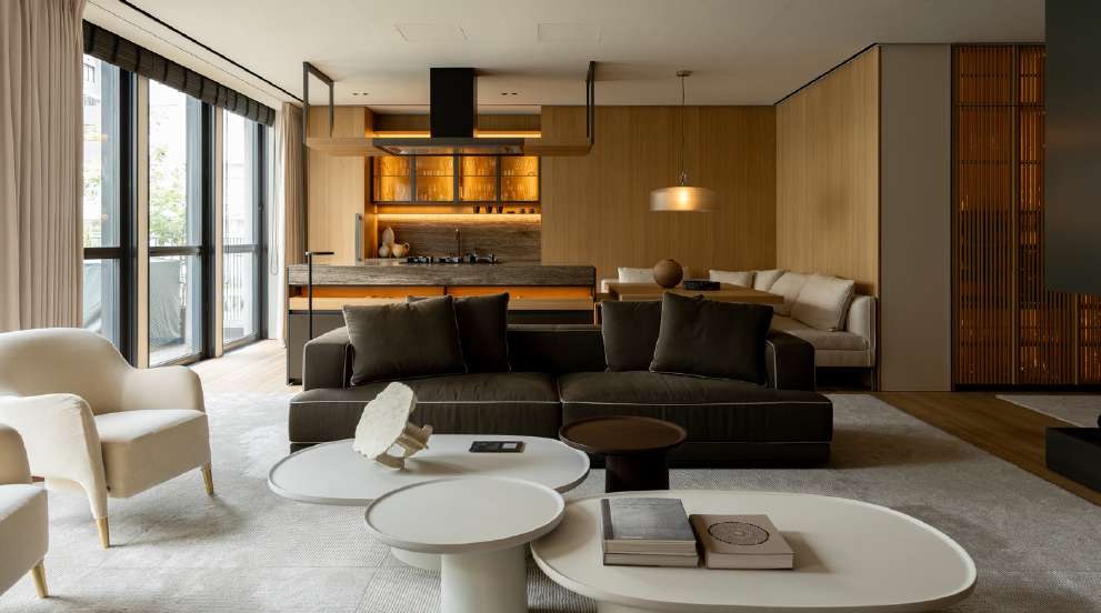 Photography sample: living room with a sofa and low table